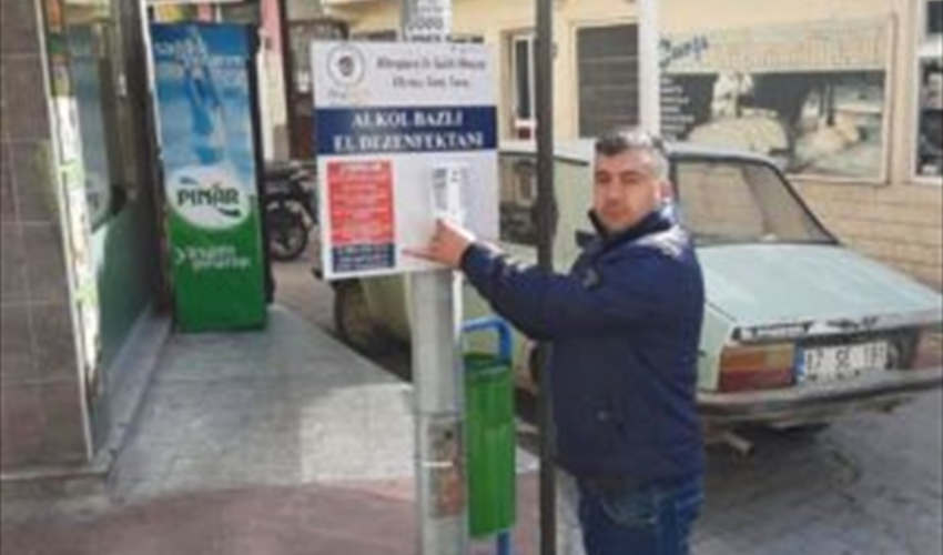 İlçemize Dezenfektan Üniteleri Takıldı