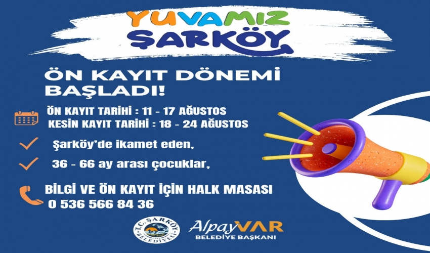 Yuvamız Şarköy, yeni dönem miniklerini bekliyor.