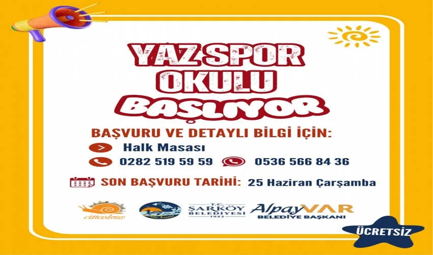 Yaz Spor Okulu Başlıyor